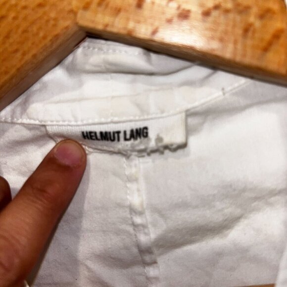 Helmut Lang Womens Sheer White Button-Up Shirt Size Small - Picture 5 of 8